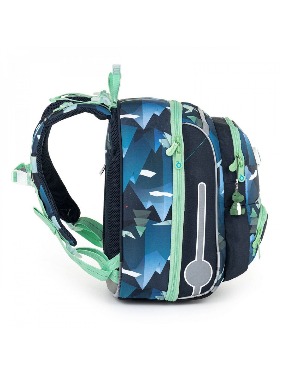 Aktovka s origami zvířátky Topgal BEBE modro-zelená